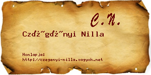 Czégényi Nilla névjegykártya